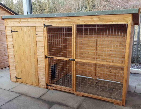 Laughton Dog Kennel & Run 3.6 x 1.2 x 1.8m Ref 1204