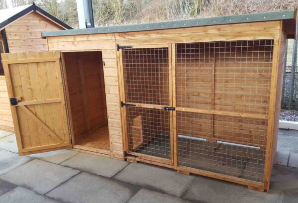 Laughton Dog Kennel & Run 3.6 x 1.2 x 1.8m Ref 1204